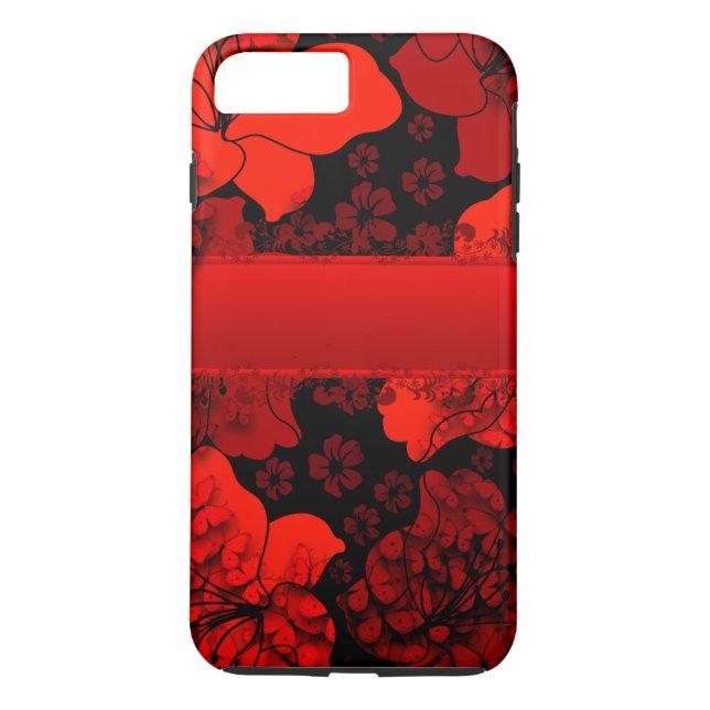 Red Flower Phone Case Design (Back)