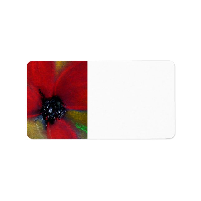 Red Flower, Poppy. Label (Front)