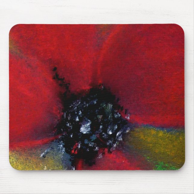 Red Flower, Poppy. Mouse Mat (Front)