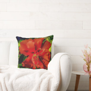 Red Flower Power Cushion