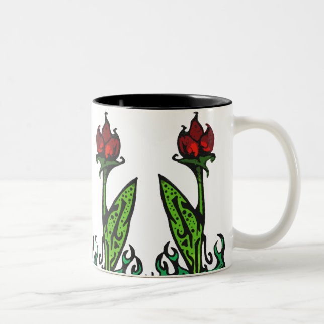 Red Flower Repeating Mug (Right)