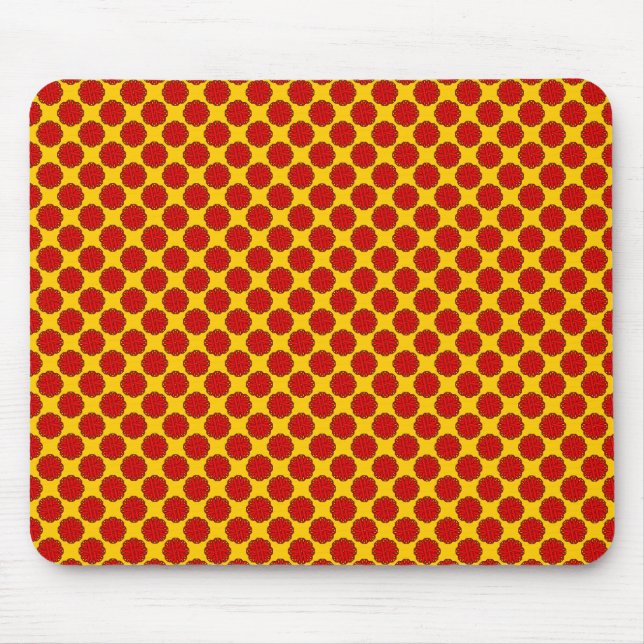 Red Flower Ribbon by Kenneth Yoncich Mouse Mat (Front)
