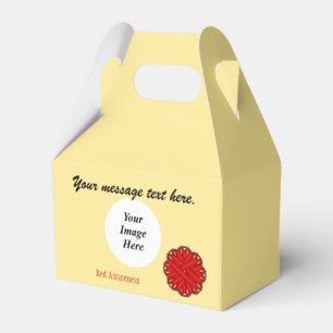 Red Flower Ribbon Template by Kenneth Yoncich Favour Box