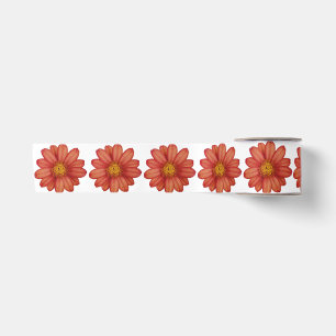 red flower satin ribbon