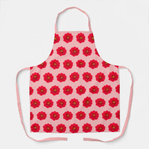 Red Flower Seamless Pattern Apron