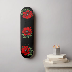 Red Flower Skateboard