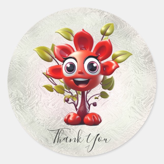 Red Flower Sticker (Front)