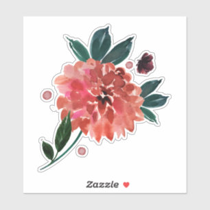 Red Flower Sticker
