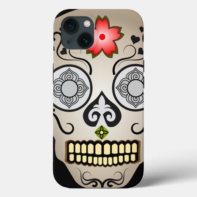 Red Flower Sugar Case-Mate iPhone Case (Back)