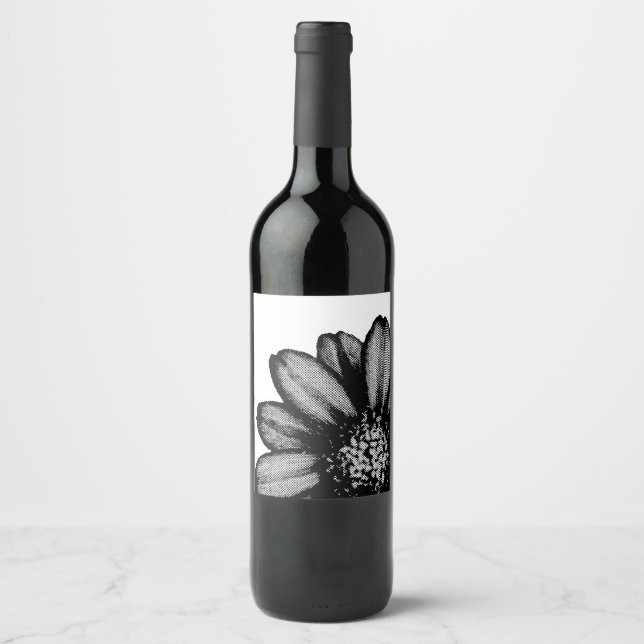 red flower wine label (Front)