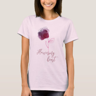 Red Flowering Heart T-Shirt