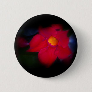 Red Flowering Vine 6 Cm Round Badge