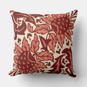 Red Flowers and Fruit Antique Pattern Cushion