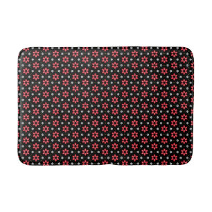 Red Flowers Bath Mat