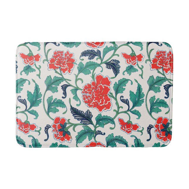 Red flowers bath mat (Front)