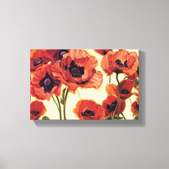 Red Flowers Canvas Print (Front)