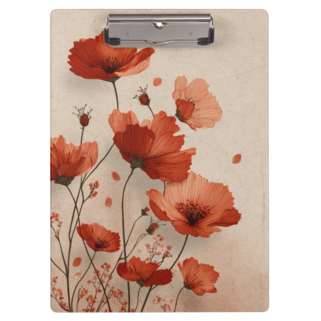Red flowers. Clipboard (Front)