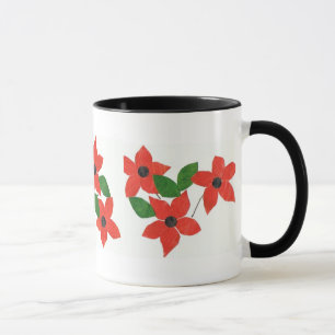 Red Flowers Coffee Mug - Flower Power