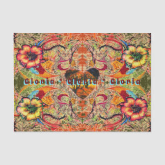 Red Flowers, Dark Heart Victorian fantasy Tissue Paper