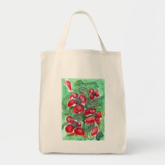 Red Flowers Fantasy Tote Bag