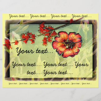 Red flowers flyer