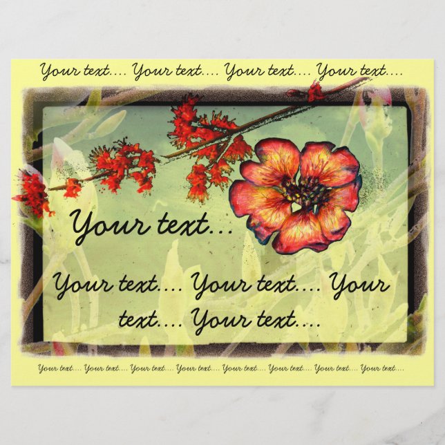 Red flowers flyer (Front)