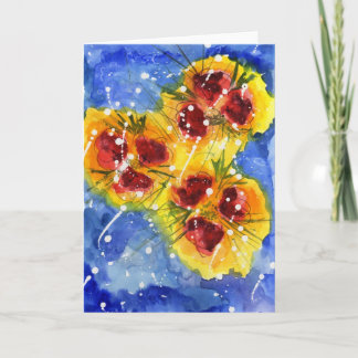 Red Flowers ~ Greeting Card