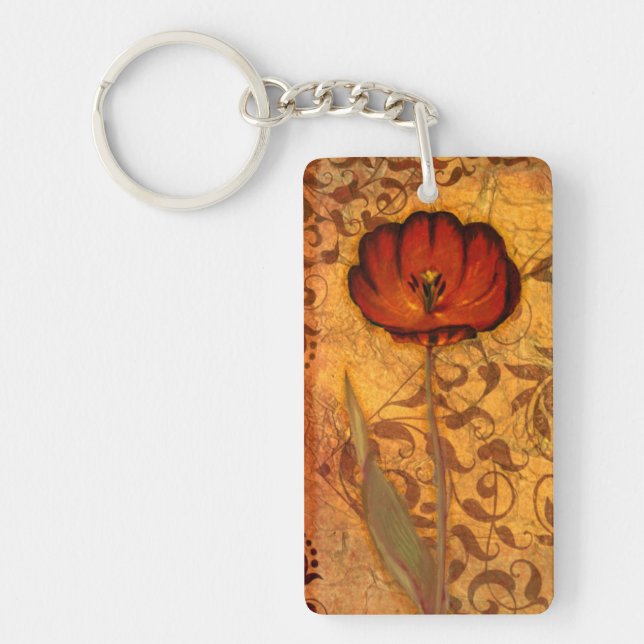 Red Flowers I Key Ring (Front)