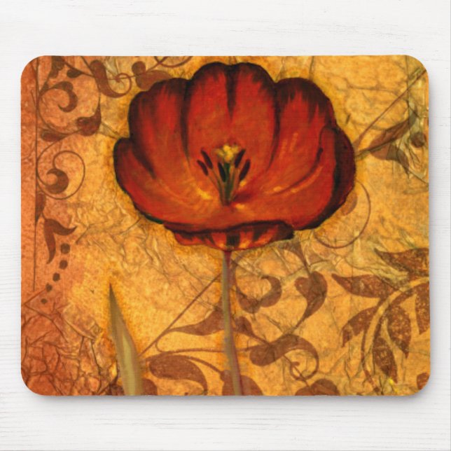 Red Flowers I Mouse Mat (Front)