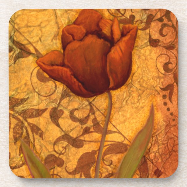 Red Flowers II Coaster (Front)