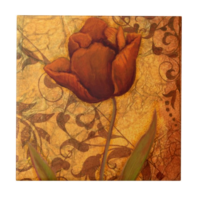 Red Flowers II Tile (Front)