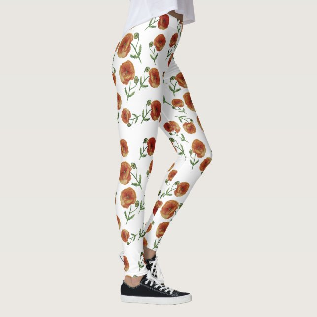 Red Flowers  Leggings (Right)