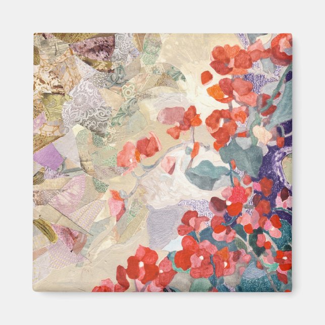 Red Flowers Magnet (Front)