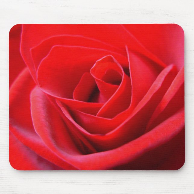 Red Flowers Mousepad Red Rose Decor Gifts (Front)
