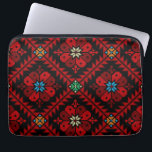 Red flowers Palestine Embroidery tatreez Pattern Laptop Sleeve<br><div class="desc">This is a Red flowers traditional Palestine Embroidery tatreez Pattern design For Palestinians, Palestine lovers Pro-Palestinian, or, everyone who supports freedom and justice and fights injustice. To all supporters of the just Palestinian cause. Rise and support the liberation of Palestine and Gaza and the establishment of peace in Jerusalem. Designed...</div>
