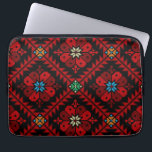 Red flowers Palestine Embroidery tatreez Pattern Laptop Sleeve<br><div class="desc">This is a Red flowers traditional Palestine Embroidery tatreez Pattern design For Palestinians, Palestine lovers Pro-Palestinian, or, everyone who supports freedom and justice and fights injustice. To all supporters of the just Palestinian cause. Rise and support the liberation of Palestine and Gaza and the establishment of peace in Jerusalem. Designed...</div>