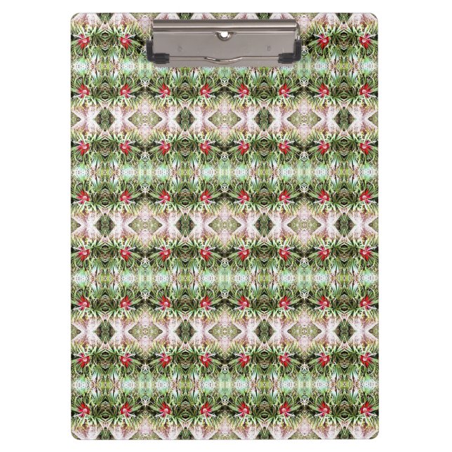 Red Flowers Pattern Clipboard (Front)