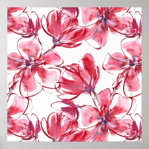 Red Flowers Poster