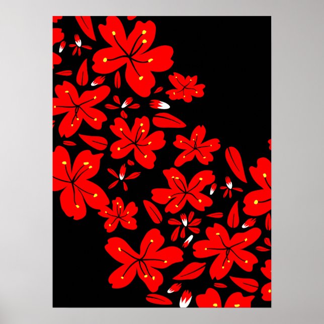 Red Flowers Poster (Front)