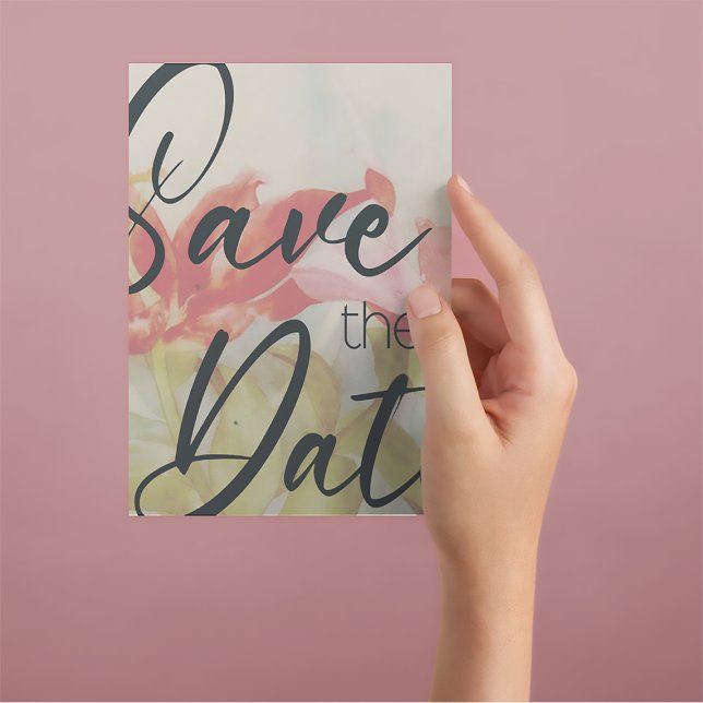 Red Flowers Save the Date Template (Creator Uploaded)