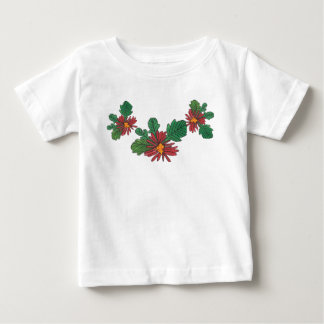 Red Flowers Toddler Ruffle Dress Baby T-Shirt