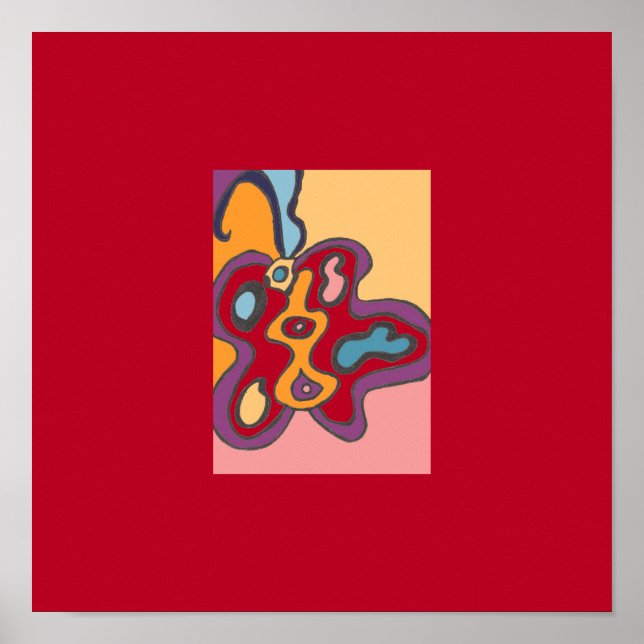 Red Flutterfly Mini Print 12x12 (Front)