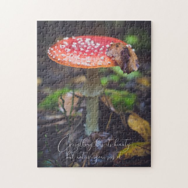 Red Fly Agaric Mushroom in the Forest Jigsaw Puzzle (Vertical)