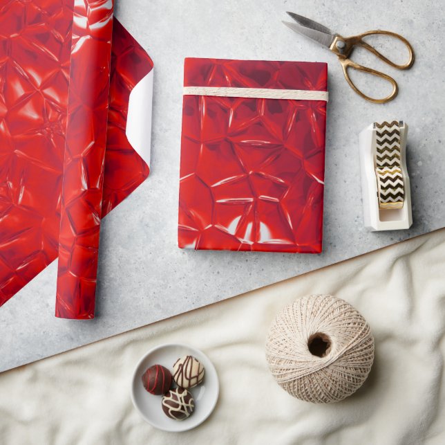 red foil abstract wrapping paper (Crafts)