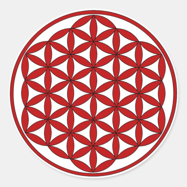 Red FOL Classic Round Sticker (Front)