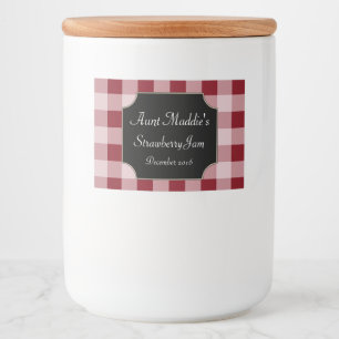 Red Food Christmas Canning Labels Gift Stickers