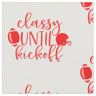 red football classy until kickoff sports fabric