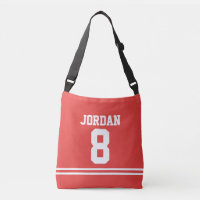 Red Football Jersey with Custom Name and Number