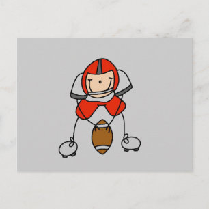 Red Football Player Tshirts and Gifts Postcard