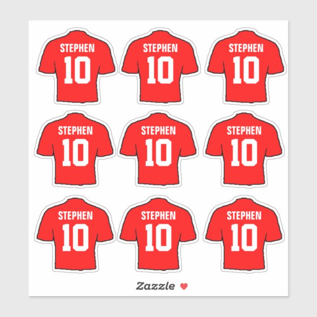 Red Football Shirts (Sheet)